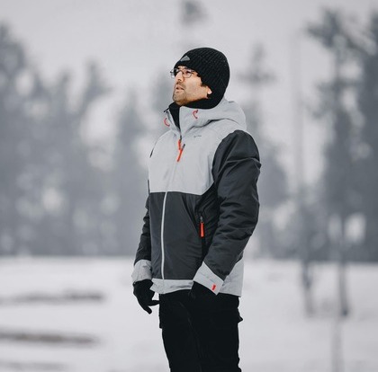 Man in black winter jacket